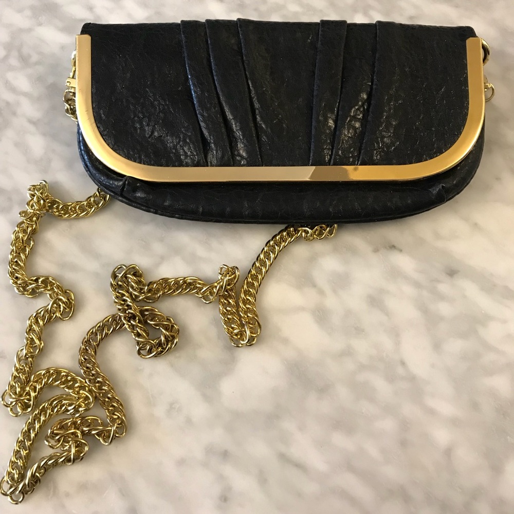 Black and gold crossbody (or clutch!)